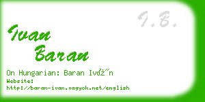 ivan baran business card